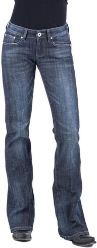 Stetson Women's 816 Classic Bootcut Jeans Blue 14 LNG in Saudi Arabia