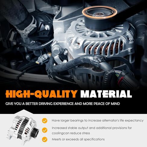 New Alternator Fit for 3.5L Infiniti FX35 2003-2008, for Infiniti G35 2003-2006, for Nissan 350Z 2003-2006, for Nissan Pathfinder 2004, 110 Amp 12V CW, Replace# A003TG0191, 11051, 11052, 13900N in Saudi Arabia