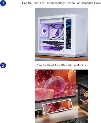 VSDISPLAY 12.7 Inch 2K Bar LCD Screen Monitor 2880x864 IPS DIY for D41 Computer PC Case Building CPU/GPU Monitoring Secondary Display,with Mini HD-MI Type-c DP Input in Kuwait