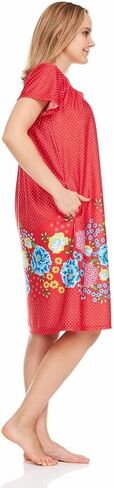 Women's Short Sleeve Muumuu Lounger Dress Comfortable Casual Loungewear for Women, Relaxed Fit, Summer Beach Cover-up Dress… in Saudi Arabia