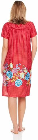 Women's Short Sleeve Muumuu Lounger Dress Comfortable Casual Loungewear for Women, Relaxed Fit, Summer Beach Cover-up Dress… in Saudi Arabia