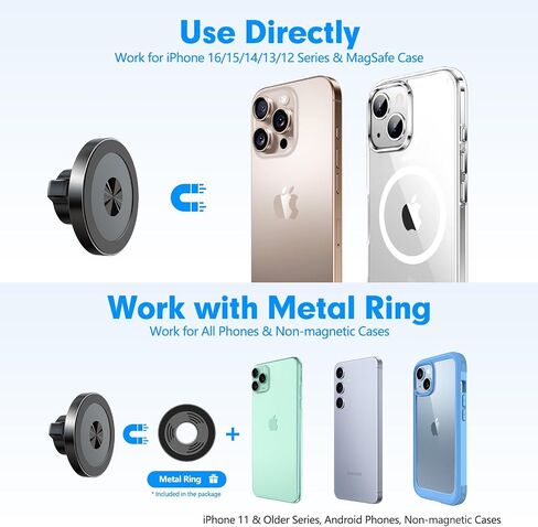 isuke Windshield Phone Mount, Ultra-Durable Aluminum Suction Cup Car Phone Holder, 360° Rotation Magic-Arm Car Phone Mount, Windshield Window Phone Holders for Your Car & iPhone Samsung Smartphones in Saudi Arabia