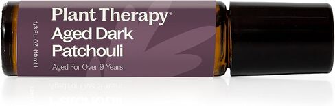 Plant Therapy Aged Dark Patchouli Essential Oil Roll-On 10 mL (1/3 oz) Pre-Diluted in Fractionated Coconut Oil, Long-Lasting, Personal Fragrance,100% Pure, Natural, Expertly Aged for Depth, Rich Aroma in Saudi Arabia