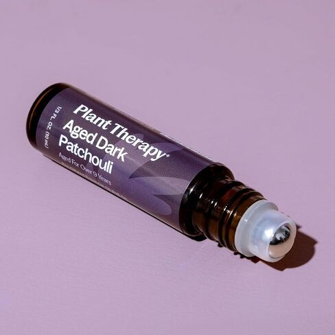 Plant Therapy Aged Dark Patchouli Essential Oil Roll-On 10 mL (1/3 oz) Pre-Diluted in Fractionated Coconut Oil, Long-Lasting, Personal Fragrance,100% Pure, Natural, Expertly Aged for Depth, Rich Aroma in Saudi Arabia