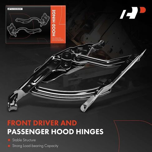 A-Premium Front Left Driver Hood Hinge Compatible with Chevrolet Malibu/Chevelle/El Camino 1964, Impala/Bel Air Biscayne 1963-1964, Chevy II 1963-1965 & Pontiac GTO & Oldsmobile 442, Cutlass, F85 in Saudi Arabia