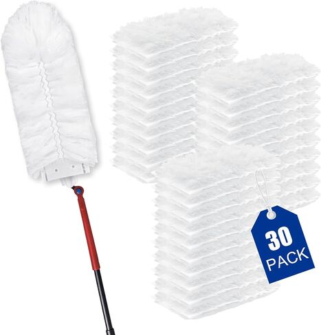 50 Pack Duster Refill Compatible with Swiffer Duster, 360 Heavy Duty Duster Kit with 1 Handle, Multi-Surface Disposable Dusters Refills for Cleaning Corner, Furniture, Car, Blinds in Saudi Arabia