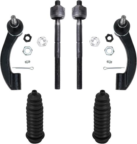 Detroit Axle - Front Tie Rods Kit for 96-06 Chrysler Sebring 95-00 Cirrus 95-06 Dodge Stratus Plymouth Breeze, 4 Inner Outer Tie Rod Ends 2 Rack Pinion Boots 1995 1996 1997 1998 1999 2000 Replacement in Saudi Arabia