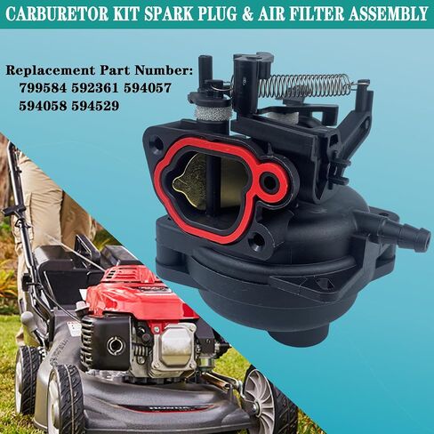 799584 594058 Carburetor Assembly Compatible with B&S Carb 594057 592361 594529 Troy Bilt TB110 TB200 103M02 09P702 9P702 550EX 625EX 675EX 725 lc121p 163cc in Saudi Arabia