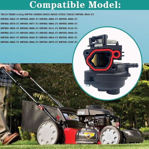 799584 594058 Carburetor Assembly Compatible with B&S Carb 594057 592361 594529 Troy Bilt TB110 TB200 103M02 09P702 9P702 550EX 625EX 675EX 725 lc121p 163cc in Saudi Arabia