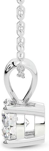 الماس الودي Solitaire Lab Diamond Necklace for Women Quartze Split Bail | 0.75-6 قيراط IGI مختبر معتمد نمت الماس | قلادة الذهب 14K مع سلسلة ذهبية | جودة FG-VS in Kuwait