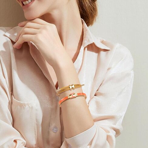 H أساور H للنساء ، H bangle و H Wire Rope Set ، أساور الذهب اللذيذة تم تعيينها على هدايا عيد الميلاد للأمهات للنساء in Kuwait