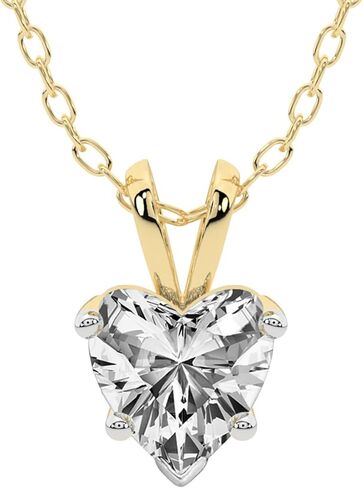 الماس الودي Solitaire Lab Diamond Necklace for Women Quartze Split Bail | 0.75-6 قيراط IGI مختبر معتمد نمت الماس | قلادة الذهب 14K مع سلسلة ذهبية | جودة FG-VS in Kuwait