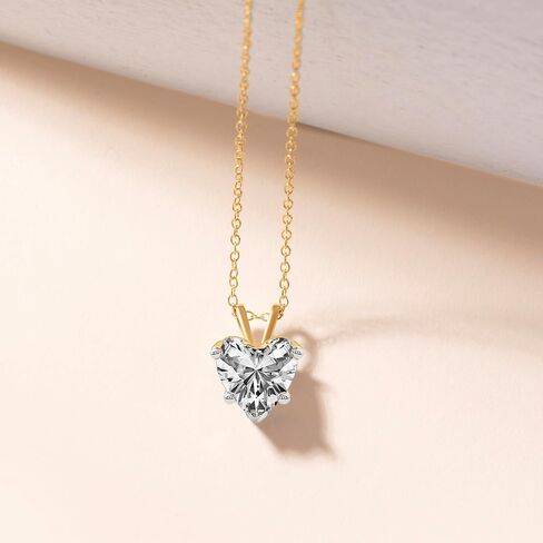 الماس الودي Solitaire Lab Diamond Necklace for Women Quartze Split Bail | 0.75-6 قيراط IGI مختبر معتمد نمت الماس | قلادة الذهب 14K مع سلسلة ذهبية | جودة FG-VS in Kuwait