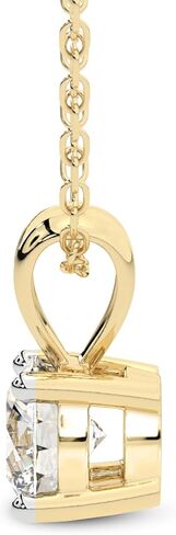 الماس الودي Solitaire Lab Diamond Necklace for Women Quartze Split Bail | 0.75-6 قيراط IGI مختبر معتمد نمت الماس | قلادة الذهب 14K مع سلسلة ذهبية | جودة FG-VS in Kuwait