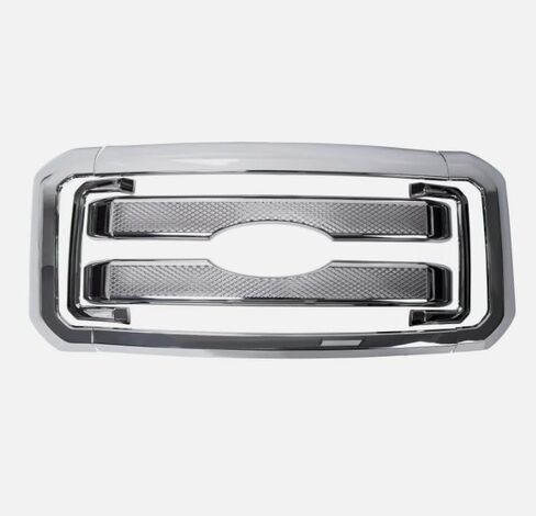Chrome Grille Grille Cover Full Overlay Cover 8 قطع مجموعة لعام 2011 2012 2013 2014 2015 2015 لـ Ford F250 F350 F-350 F-450 F-550 Super Duty in Kuwait
