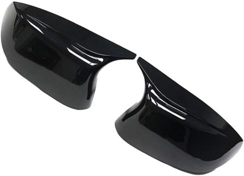 2pcs Glossy Black/Carbon Fiber Car Side Door Rearview Mirror Cover Sticker Trim for Infiniti Q5 SQ50 2014 2015 2016 2017(Black) in Saudi Arabia