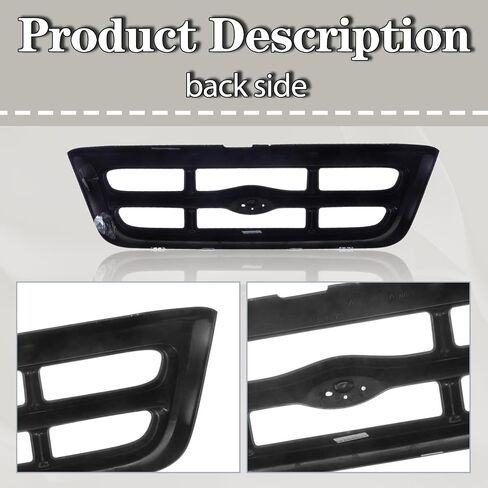 CarPartsDepot Front Grille Grill Chrome Frame Silver Gray Bar Insert Compatible With 1998 1999 2000 Ford Ranger FO1200340 F87Z8200EAA in Saudi Arabia