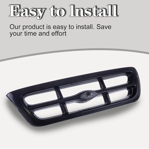 CarPartsDepot Front Grille Grill Chrome Frame Silver Gray Bar Insert Compatible With 1998 1999 2000 Ford Ranger FO1200340 F87Z8200EAA in Saudi Arabia