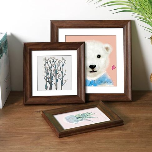 Picture Frame Retro Picture Frame Tabletop or Wall Picture Frame Home Creative Photo Frame Commemorative Photo Frame for Family Office Table Decorations (Size : C(7 * 7inch)) () in Saudi Arabia