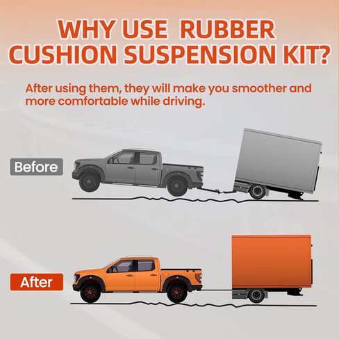 Rubber Cushion Suspension Kit Compatible with 2014-2023 Dodge Ram 2500 2WD 4WD Pickup Trucks Rubber Bushing Suspension Kit OEM DR2500D 8,600lbs in Saudi Arabia