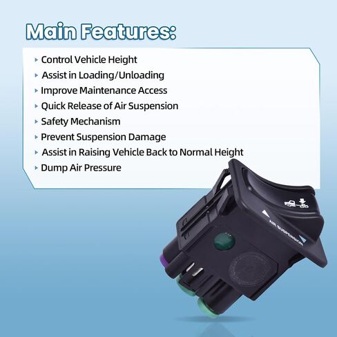 G90-6022-009BN Air Suspension Dump Valve/Rocker Switch Compatible with Peterbilt Replace G906022009BN in Saudi Arabia