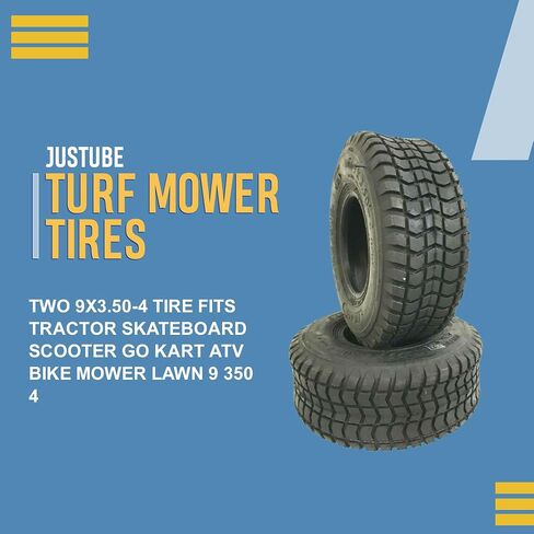 Two 9x3.50-4 Tire Fits Tractor Skateboard Scooter Go Kart Atv Bike Mower Lawn 9 350 4, Versatile 9 350 4 Size for Enhanced Performance and Durability in Saudi Arabia