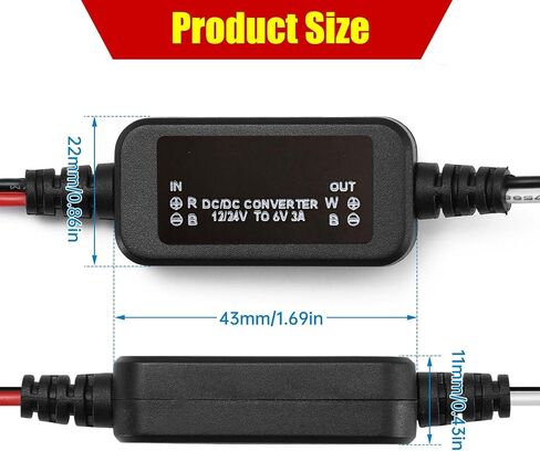 DC 12/24V to 9V Voltage Converter DC 11-30V to 9V 2.5A/3A 27W Voltage Transformer Step-Down Converter Buck Converter Module Power Supply Adapter for Robots, Motor, Automotive, LED Lighting & More in Kuwait