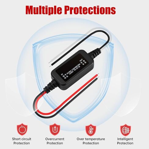 DC 12/24V to 9V Voltage Converter DC 11-30V to 9V 2.5A/3A 27W Voltage Transformer Step-Down Converter Buck Converter Module Power Supply Adapter for Robots, Motor, Automotive, LED Lighting & More in Kuwait