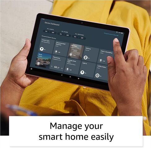 Fire HD 10 Tablet (32 GB, Black, Lockscreen Ad Supported) + 2-Year Protection Plan in Saudi Arabia