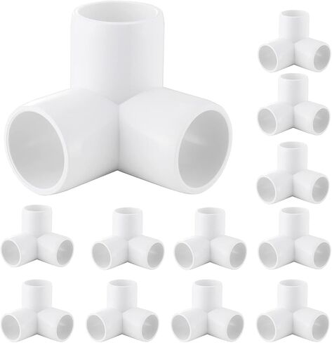 3 Way Tee PVC Fittings, 3/4-inch PVC Furniture Grade Fittings, Tent PVC Connectors and Greenhouse Pipe Fittings(12 packs) in Saudi Arabia