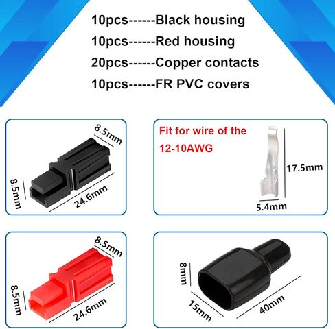 smseace 70 قطعة موصلات طاقة 15/30/45 أمبير مع غطاء PVC 1.5-6 مم² (20-10AWG) موصلات طاقة سريعة الفصل موصلات طرفية سريعة الفصل in Saudi Arabia