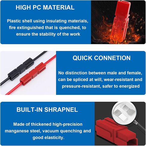 smseace 70 قطعة موصلات طاقة 15/30/45 أمبير مع غطاء PVC 1.5-6 مم² (20-10AWG) موصلات طاقة سريعة الفصل موصلات طرفية سريعة الفصل in Saudi Arabia