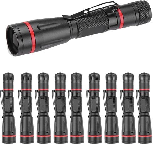 Flashlights Pocket Torch with Clip Pen Light Small Handheld Penlight Mini Torch for Camping, Outdoor, Emergency, Inspection (4) in Kuwait