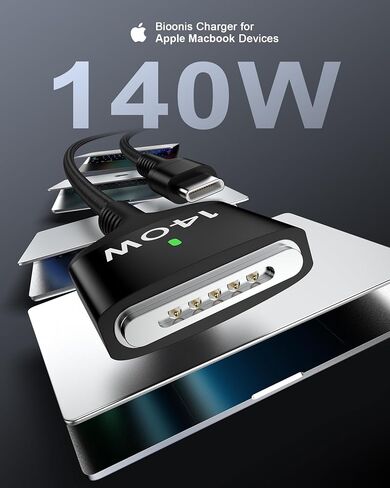 MacBook Air Charger Cord Pro ، USB-C إلى Magsafe 3 كابل ، 140 واط 6 أقدام Apple Cable Cable Mag Safe 3 Matchet in Kuwait