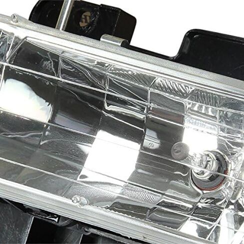DNA MOTORING HL-OH-8P-C10-3G-BK-AM Black Amber Headlights Compatible with 94-99 Suburban / C1500 K1500 C K / 95-99 Yukon in Saudi Arabia