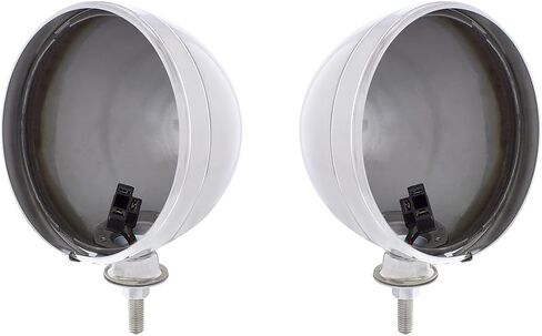 United Pacific A5022 7" Chrome Dietz Style Headlight Housing w/34222 Pigtail, Triple Chrome Plated, Housing ONLY – ONE Set (Pack of 2) in Saudi Arabia