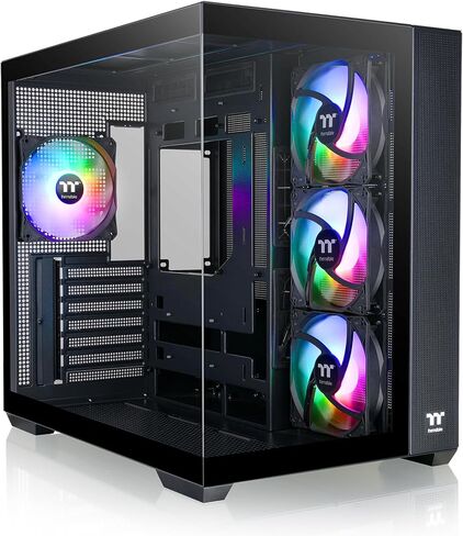 Thermaltake View 380 TG ARGB Mid Tower Chassis; 4x120mm ARGB Lite Fans Included; 360mm Radiator Support; 415mm GPU Clearance; Hidden Connector Support; Bubble Pink; CA-1Z2-00MAWN-00 in Saudi Arabia