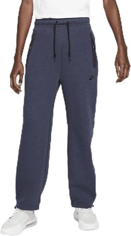Nike Sportswear Tech Tech Fleece Open Pantspants (Obsidian Heather/Black ، FB8012-473) حجم صغير in Saudi Arabia