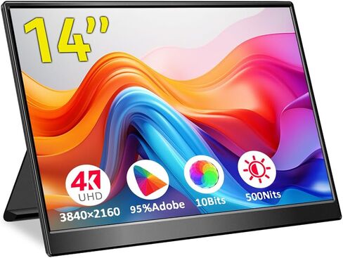17.3 Inch 4K Touchscreen Portable Monitor, UHD 100% P3 Mobile Monitor Support MPP Stylus HDR IPS Eye Care Game Display USB C Mini HDMI for Xbox,PS4/5,Switch,Laptop,Mac in Saudi Arabia