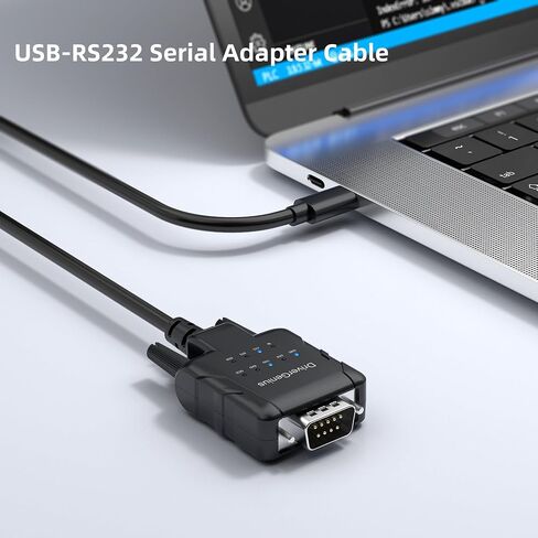 DriverGenius USB232A-E-C | USB-C to Serial/RS232 (DB9) Adapter – A Reliable Tool for PLC Programming, Robot Control, Data Acquisition, and Embedded System Development 【6-Piece/Pack】 in Kuwait