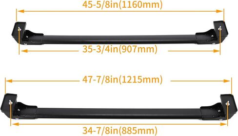 KUAFU Cross Bar Compatible with 2006-2017 Mazda 5 Roof Rack Cross Bars Cross w/Anti-Theft Locks Rail Rooftop Cargo Bag Luggage Carrier Powder Coated Black in Saudi Arabia
