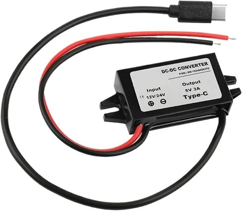 1pc 8-32V 12V 24V to 5V 3A Step Down Converter 15W Type-C USB Car Power Supply Charger for Mobile Phone(Dual Square USB) in Kuwait