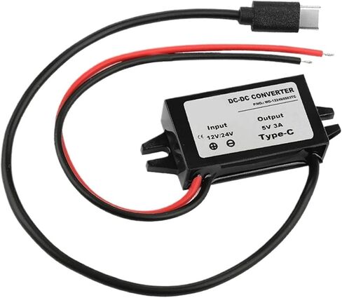1pc 8-32V 12V 24V to 5V 3A STEPRONTER 15W TYPE-C USB CAR CAR in Saudi Arabia