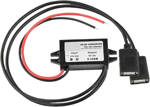 1pc 8-32V 12V 24V to 5V 3A STEPRONTER 15W TYPE-C USB CAR CAR in Saudi Arabia