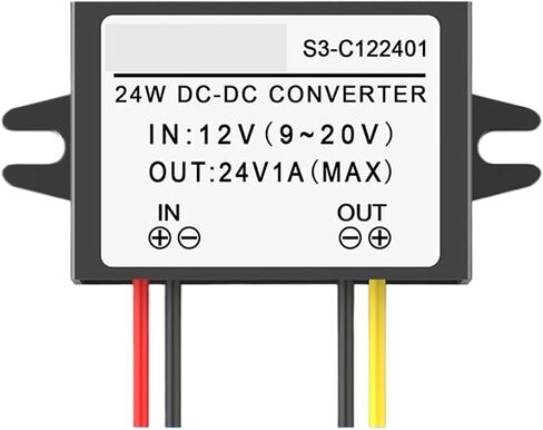 1pc 12v إلى 24 فولت وحدة الطاقة 12V إلى 24V Boost Converter 12V إلى 24 فولت منظم السيارات (وردي) in Kuwait