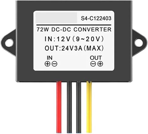 1pc 12v إلى 24 فولت وحدة الطاقة 12V إلى 24V Boost Converter 12V إلى 24 فولت منظم السيارات (وردي) in Kuwait