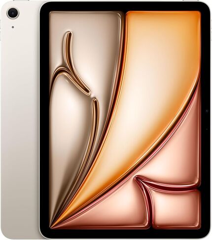 Apple iPad Air 11 بوصة مع شريحة M3 مصممة لذكاء Apple ، شاشة شبكية العين السائلة ، 1 تيرابايت ، كاميرا أمامية/خلفية بدقة 12 ميجابكسل ، Wi-Fi 6e ، معرف اللمس ، عمر البطارية طوال اليوم-ضوء النجوم مع AppleCare+ (عامين) in Saudi Arabia