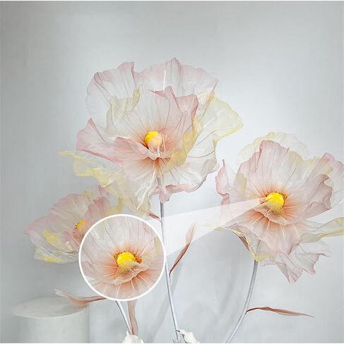 Giant Flower Decoration for Wedding Background, Party Decoration, Birthday Party, Photography Props, Shop Window Props, Banquet, Stage, Mall Display (Champagne) in Kuwait