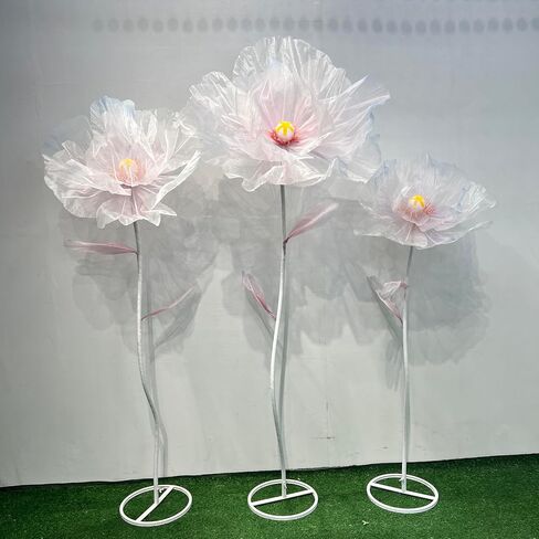 Giant Flower Decoration for Wedding Background, Party Decoration, Birthday Party, Photography Props, Shop Window Props, Banquet, Stage, Mall Display (Champagne) in Kuwait