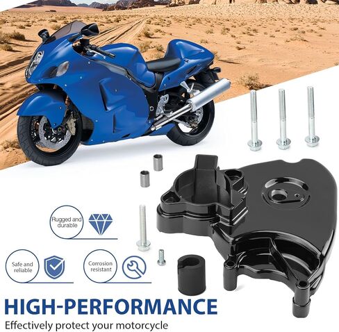 Left Engine Front Drive Sprocket Cover & Bolt Compatible with Suzuki GSX1300R Hayabusa 1999-2007 11361-24F10 in Saudi Arabia